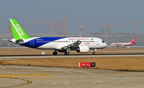 C919整體外觀。圖片來源：新華網